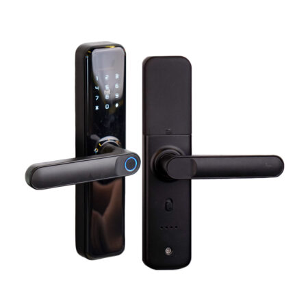 Fechadura Eletrônica Digital Biométrica Beluni New Black Tuya Smart Wifi 422