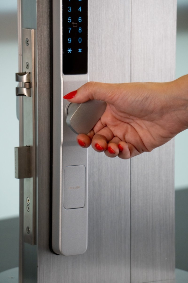 Beluni Fit Silver 556 maçaneta compacta quadrada prata